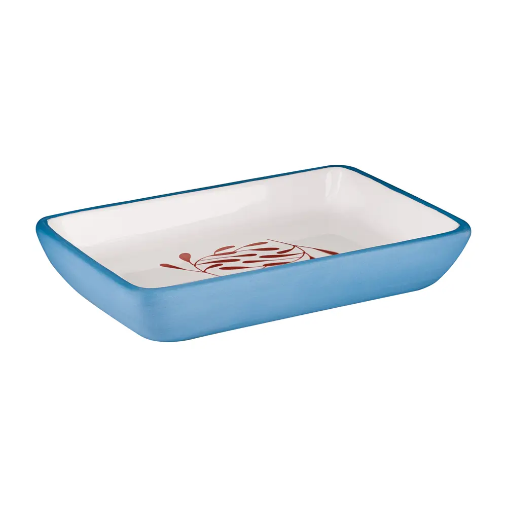 Мыльница Moroshka Romanovka керамика цвет белый/синий/красный STLM-2047256 - Вид №1