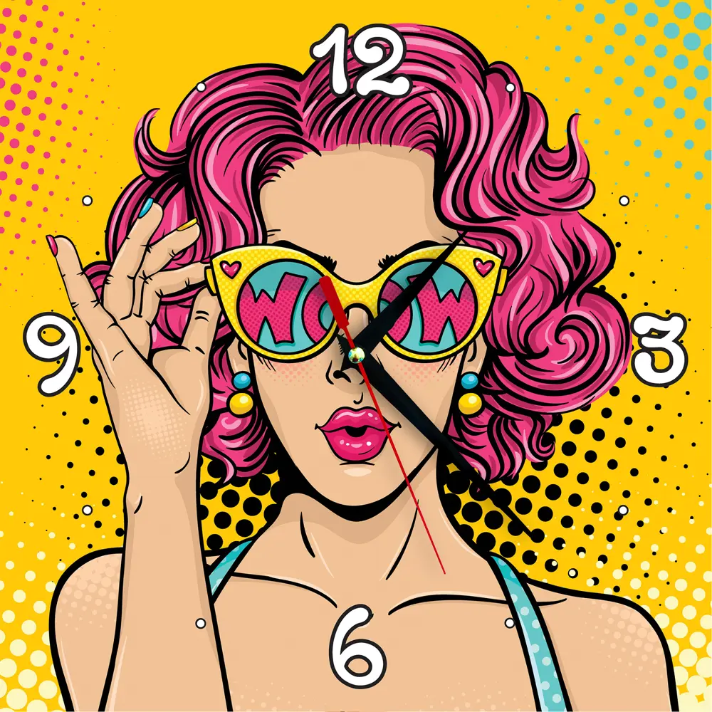 Часы на стекле Поп-арт 30x30 см Santreyd 2020 STLM-2094067