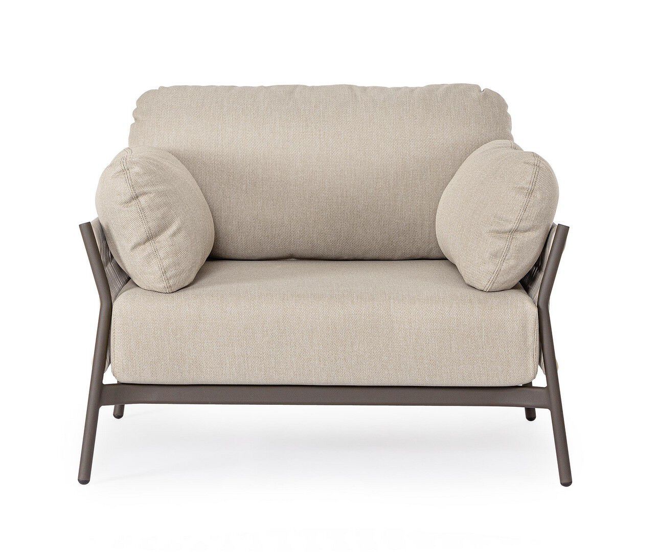 Веревочное и тканевое садовое кресло с подлокотниками BIZZOTTO Pardis ARCH-00002123 - Вид №4