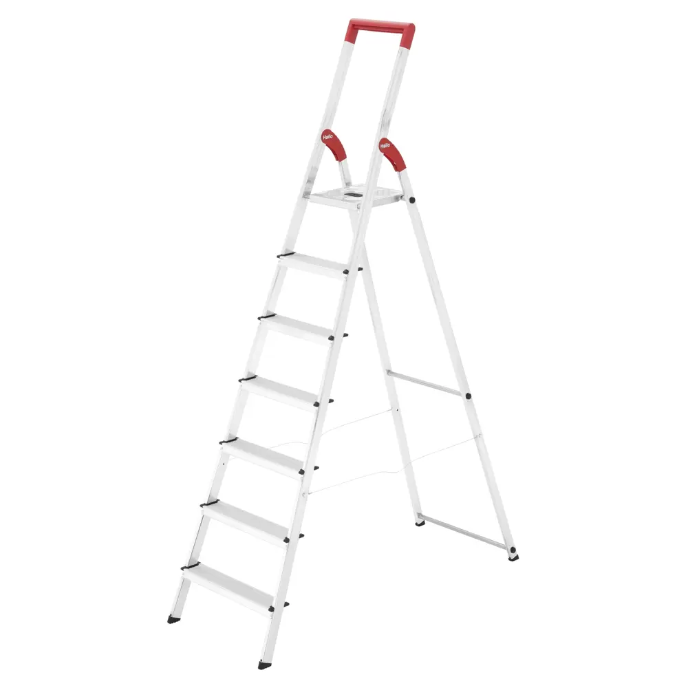 Стремянка алюминиевая с крючком Hailo 7 ступеней Santreyd STLM-2047124