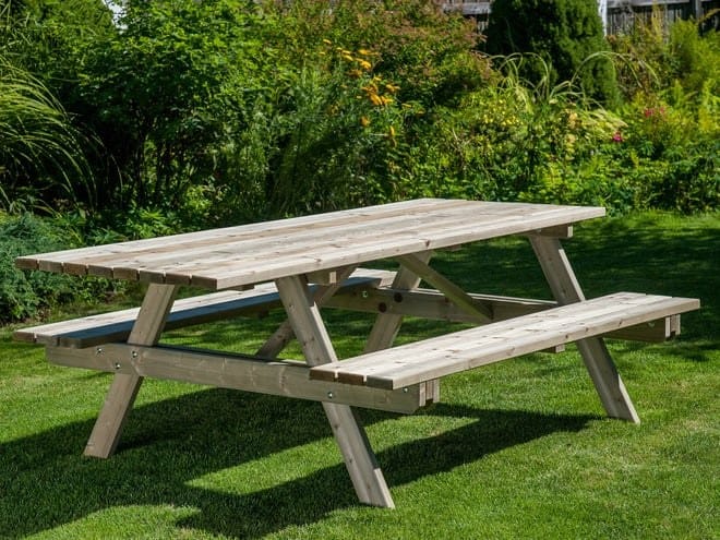 Деревянный стол для пикника с местом для инвалидов Pircher Double Face ARCH-00025712 - Вид №1