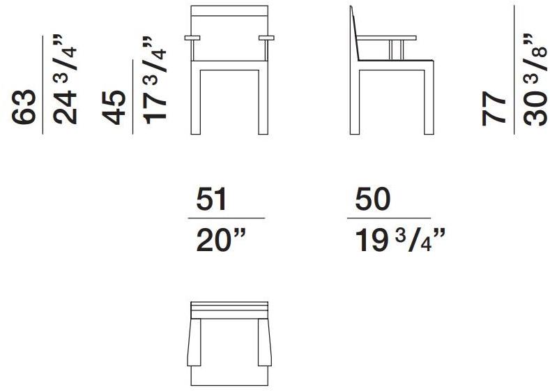 Molteni & C. Стул из ткани с подлокотниками sun-id-1420125 - Вид №2