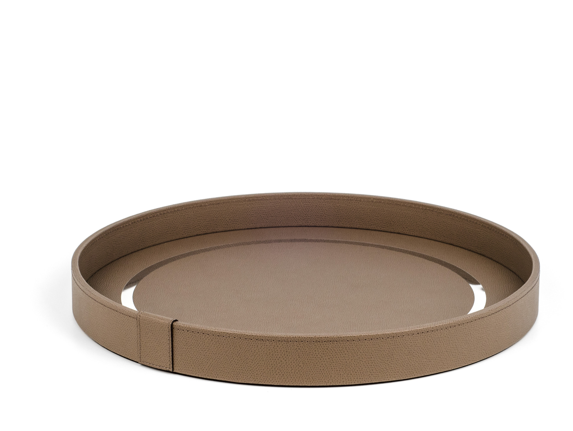 Круглый поднос Venere - Ø 30 см / зернистая кожа_earth