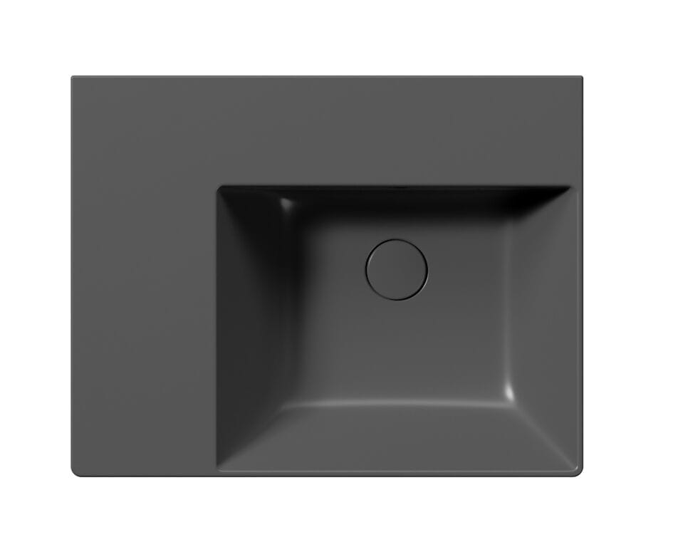 Керамическая прямоугольная одиночная раковина с держателем для полотенец GSI ceramica Kube X ARCH-00134756