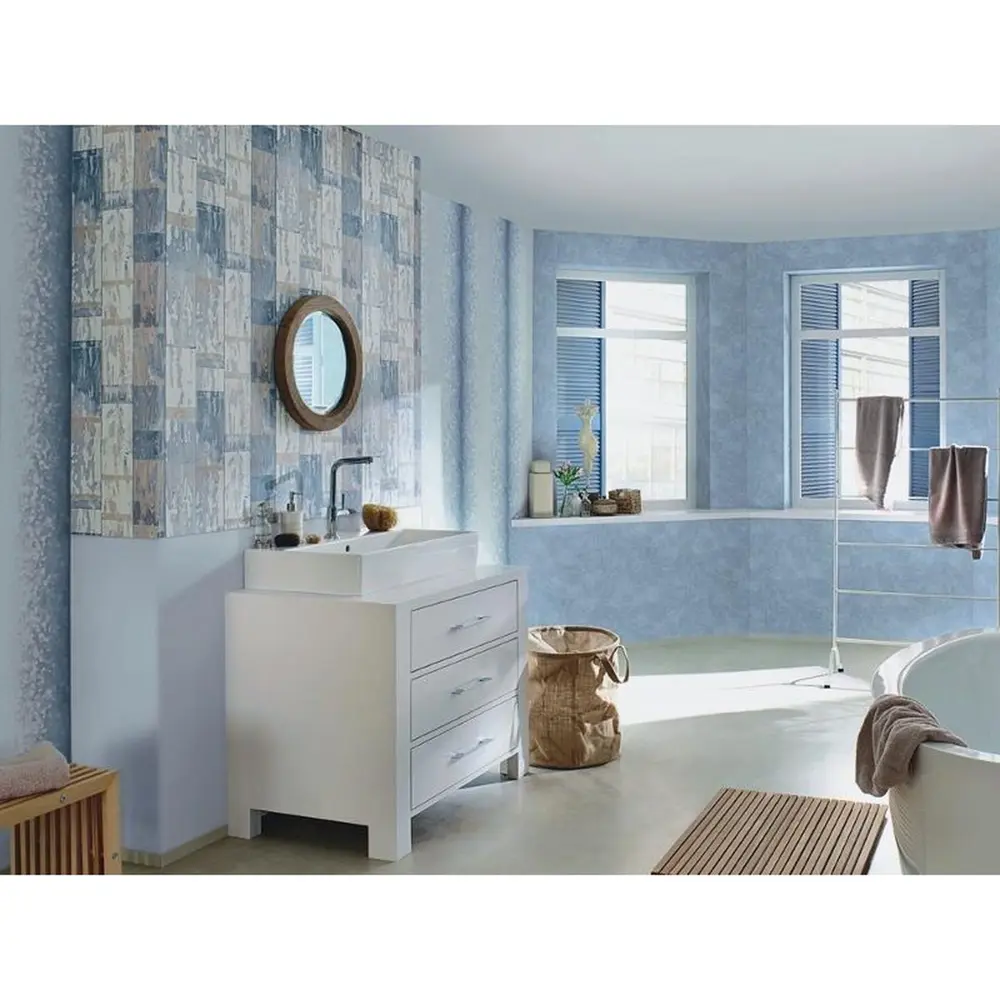 Обои флизелиновые Rasch Metal Spirit синие 0.53 м 587128 STLM-2182715 - Вид №6