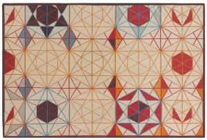 GAN Прямоугольный шерстяной коврик Kilim