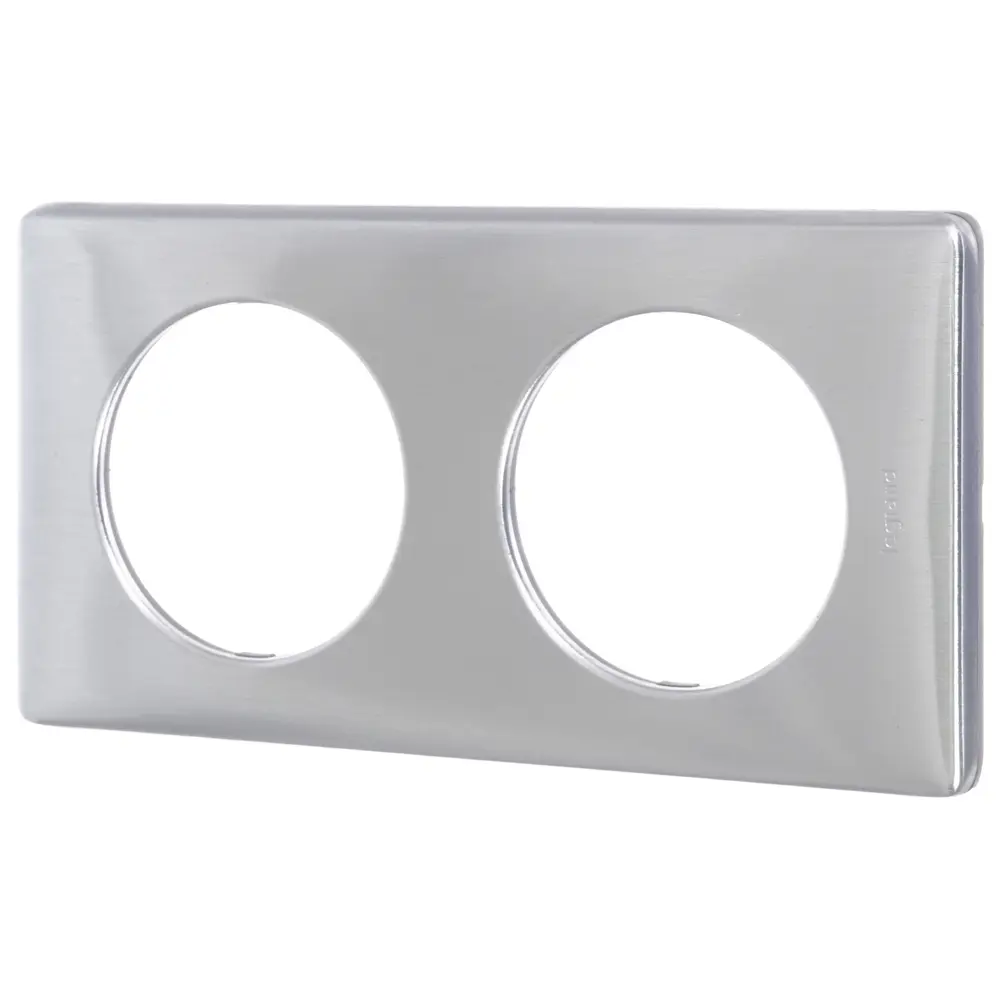 Рамка для розеток и выключателей Legrand Celiane 2 поста, цвет алюминий STLM-2010878 - Вид №1