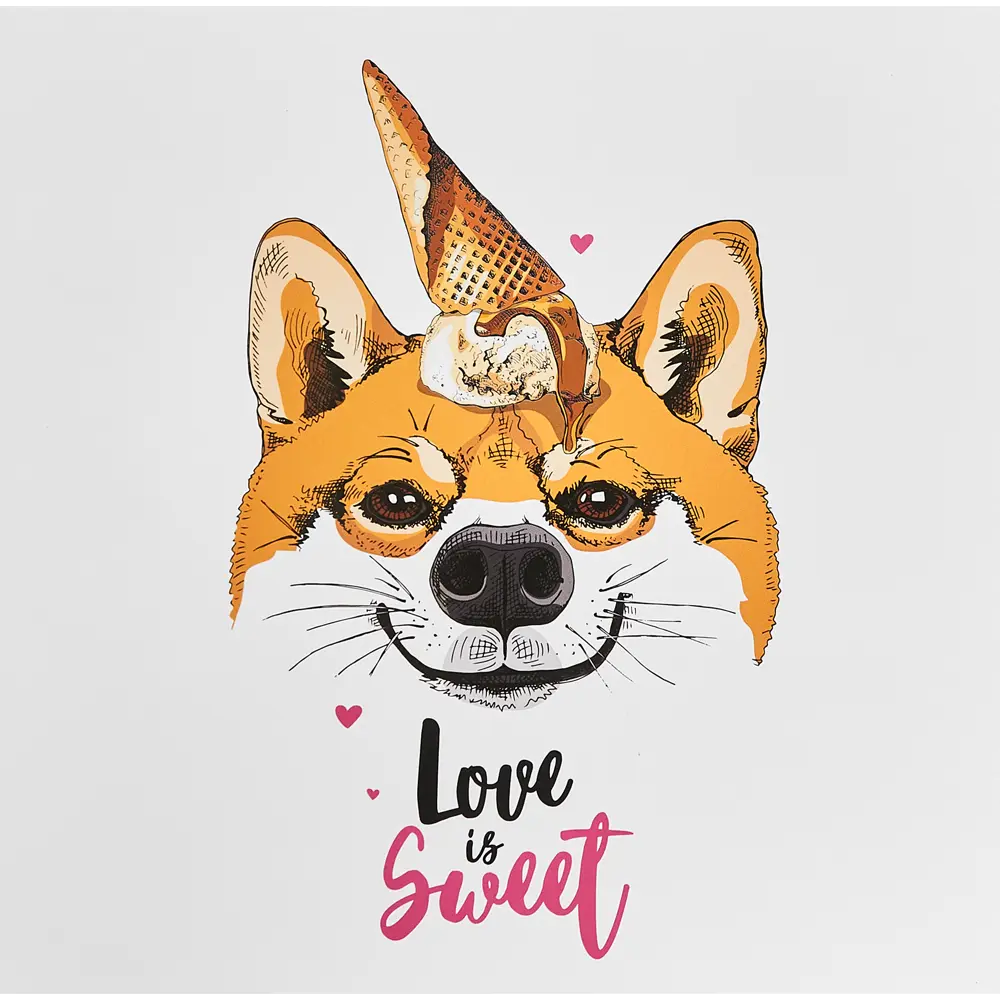 Постер Улыбка Корги 30x30 см Santreyd STLM-2208611