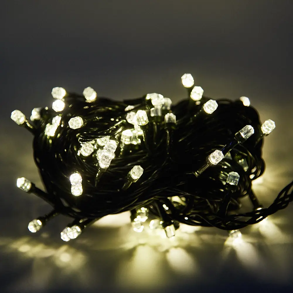 Электрогирлянда комнатная Нить 10м 100 ламп теплый белый 8 режимов работы Santreyd STLM-2166900 - Вид №5