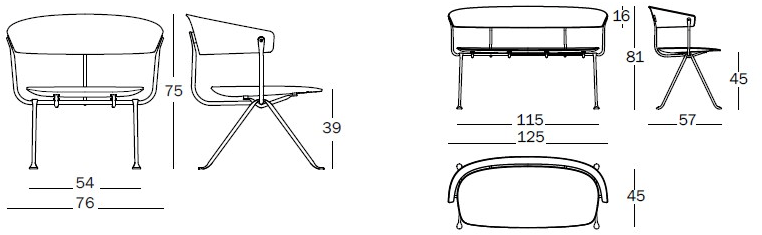 Magis Скамейка из ткани Officina sun-id-1419549 - Вид №5