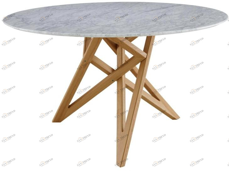 Ligne Roset Круглый обеденный стол из каррарского мрамора sun-id-1468496