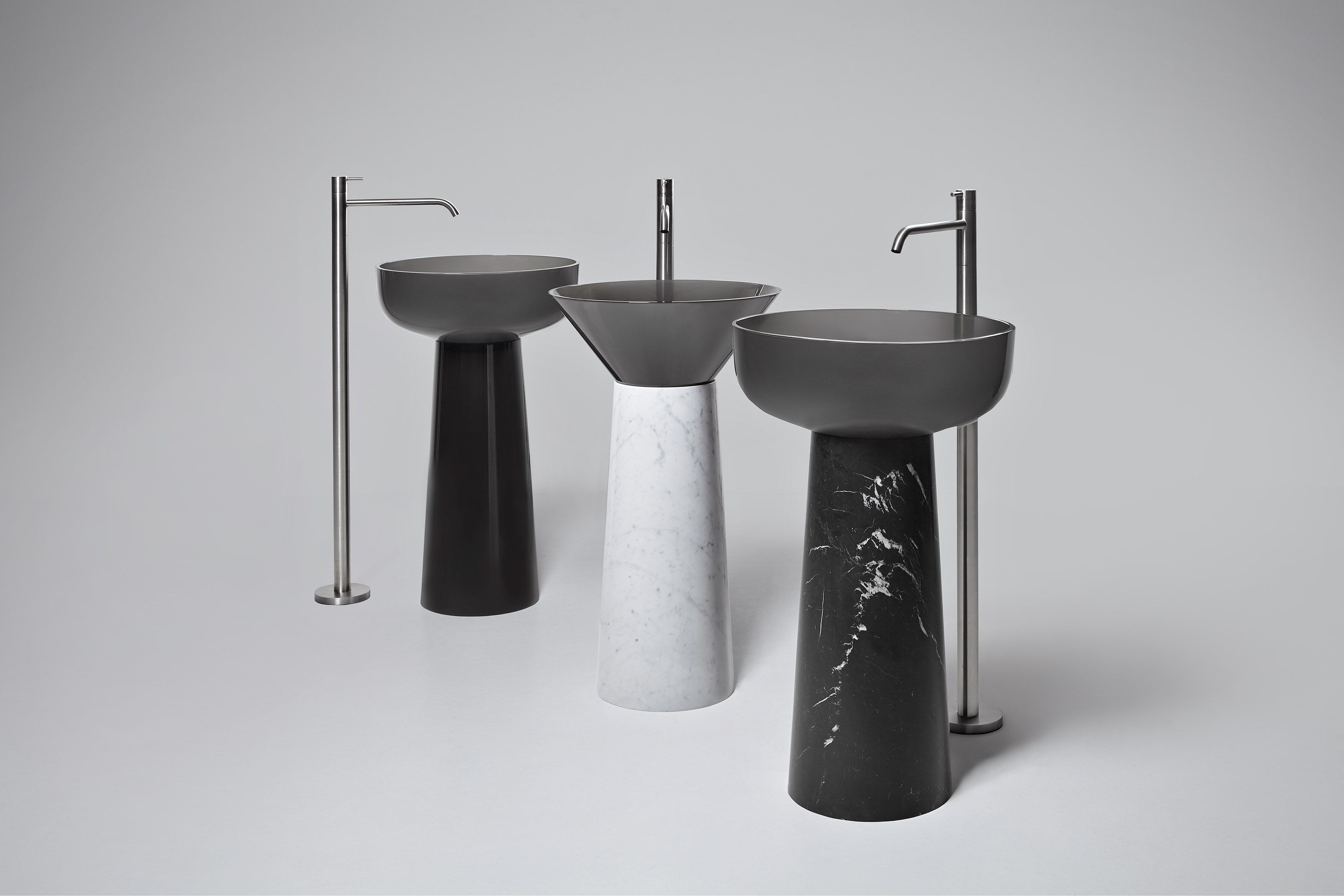 Каррарский мрамор отдельно стоящий круглый умывальник Antoniolupi ALBUME10 + ALBUME21 ARCH-00067725 - Вид №10