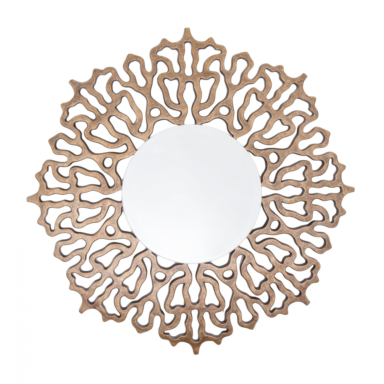 Зеркало круглое большое в резной раме Colmar PUSHA ДИЗАЙНЕРСКИЕ 062544 Бронза  - Вид №1