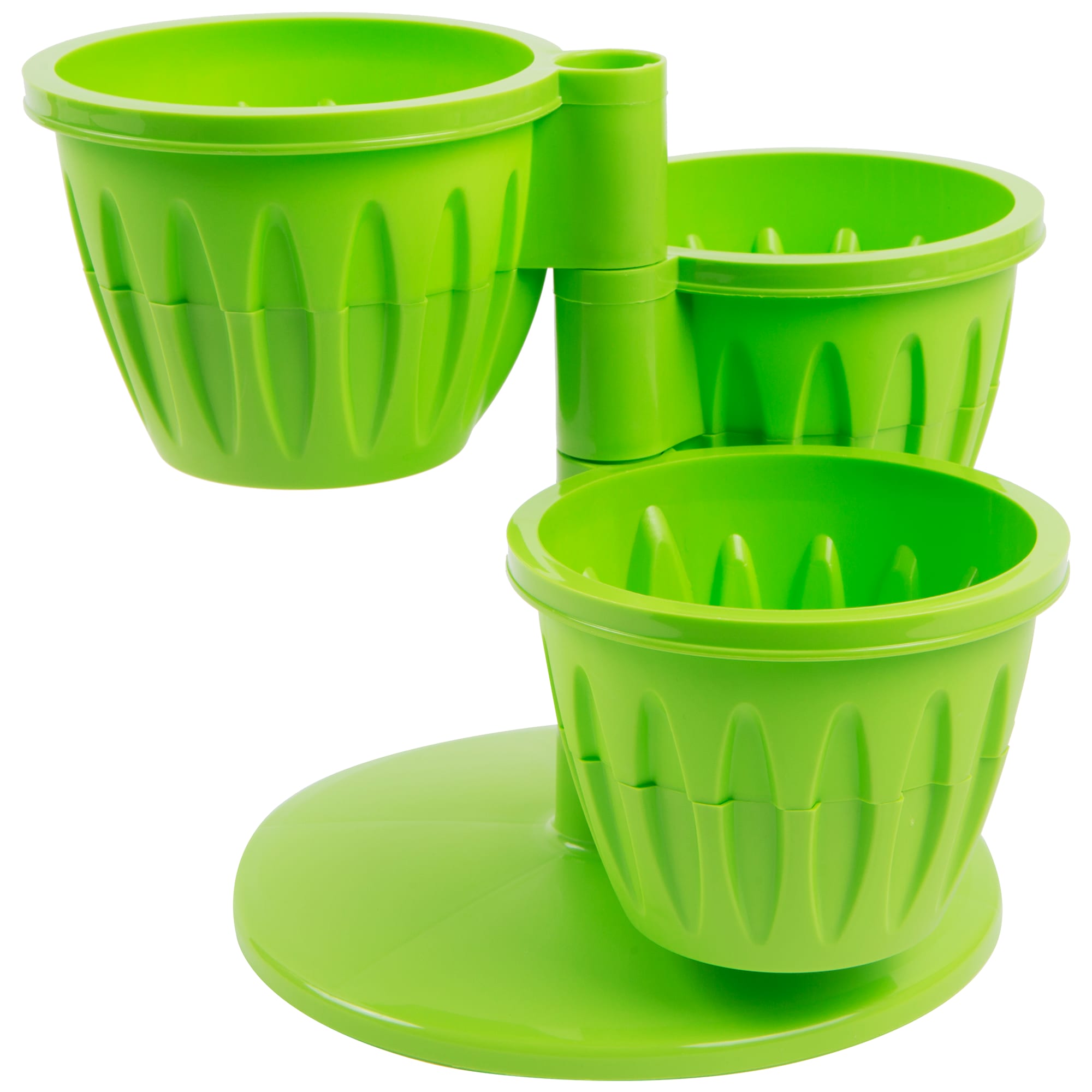 18008983 Горшок цветочный ø29 h23 см v0.7 л пластик салатовый Каскад Santreyd - Вид №2