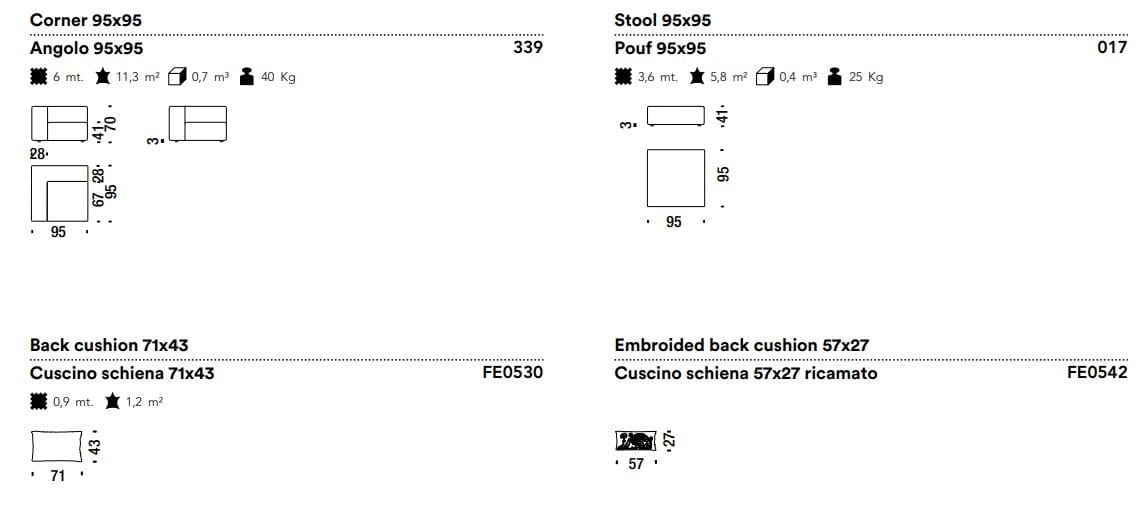 Съемный диван из ткани MOROSO весна ARCH-00141740 - Вид №10