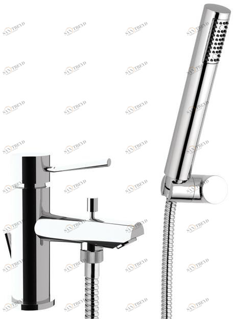 Remer Rubinetterie Смеситель для ванны с переключателем и ручным душем Minimal N 03