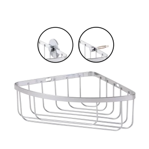 Полка для ванной угловая Sensea Essential цвет хром 82667491 STLM-2119833