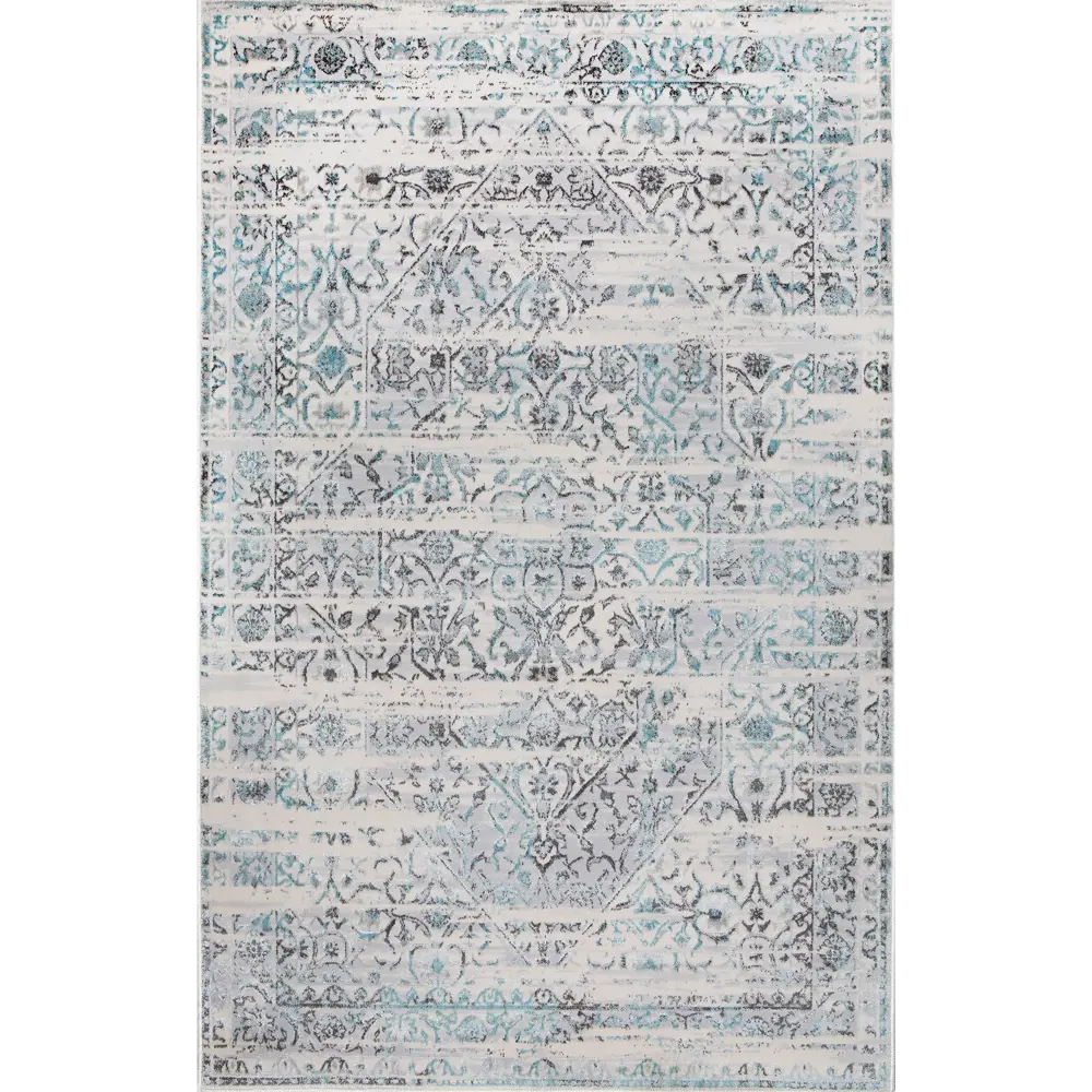 Ковер вискоза Эрин 701X 200x285 см цвет бирюзовый 82186725 STLM-2197203 CTIM 