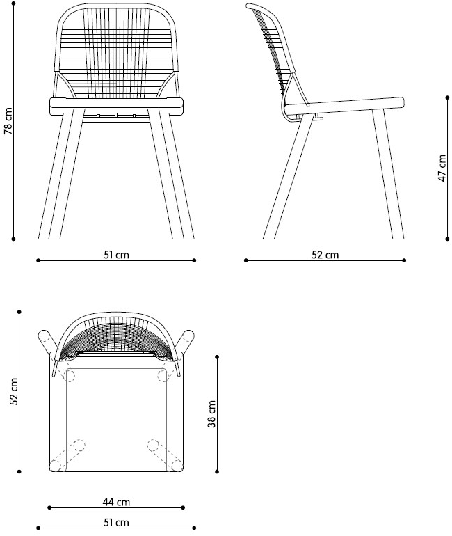 TrabA' Деревянный стул Jackie 0043-le - Вид №14
