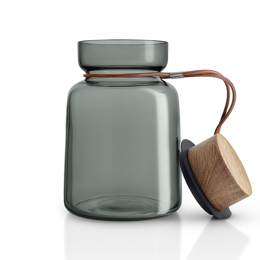 Банка с дубовой крышкой 1 л серая Silhouette EVA SOLO  00-3872313 Бежевый;серый  - Вид №4