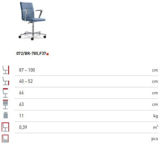 LD Seating Офисное кресло с 5 спицами на колесиках Seance care sun-id-1349208 - Вид №4