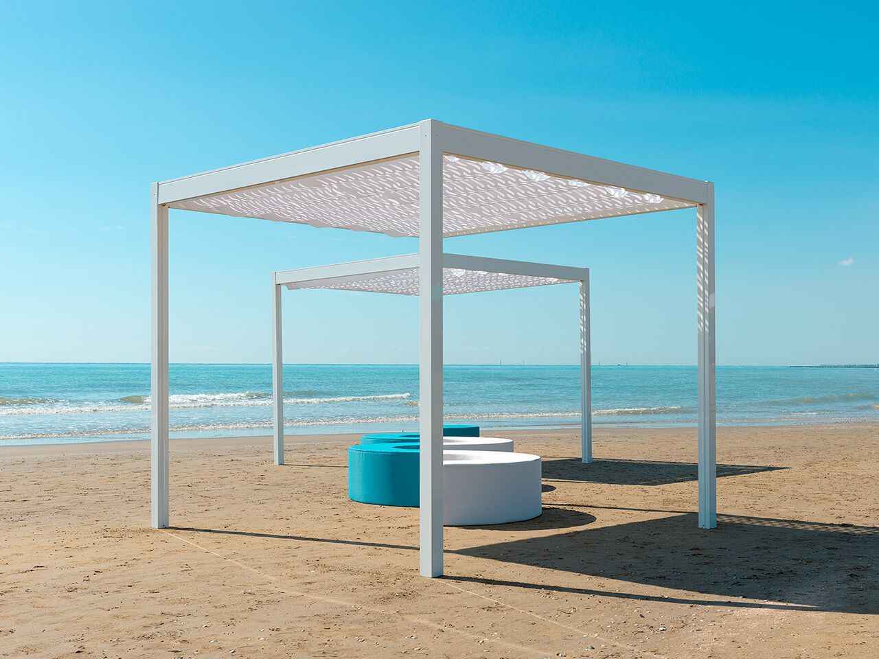 Алюминиевая беседка с раздвижной крышкой Crema Outdoor LEUCOS ARCH-00032052