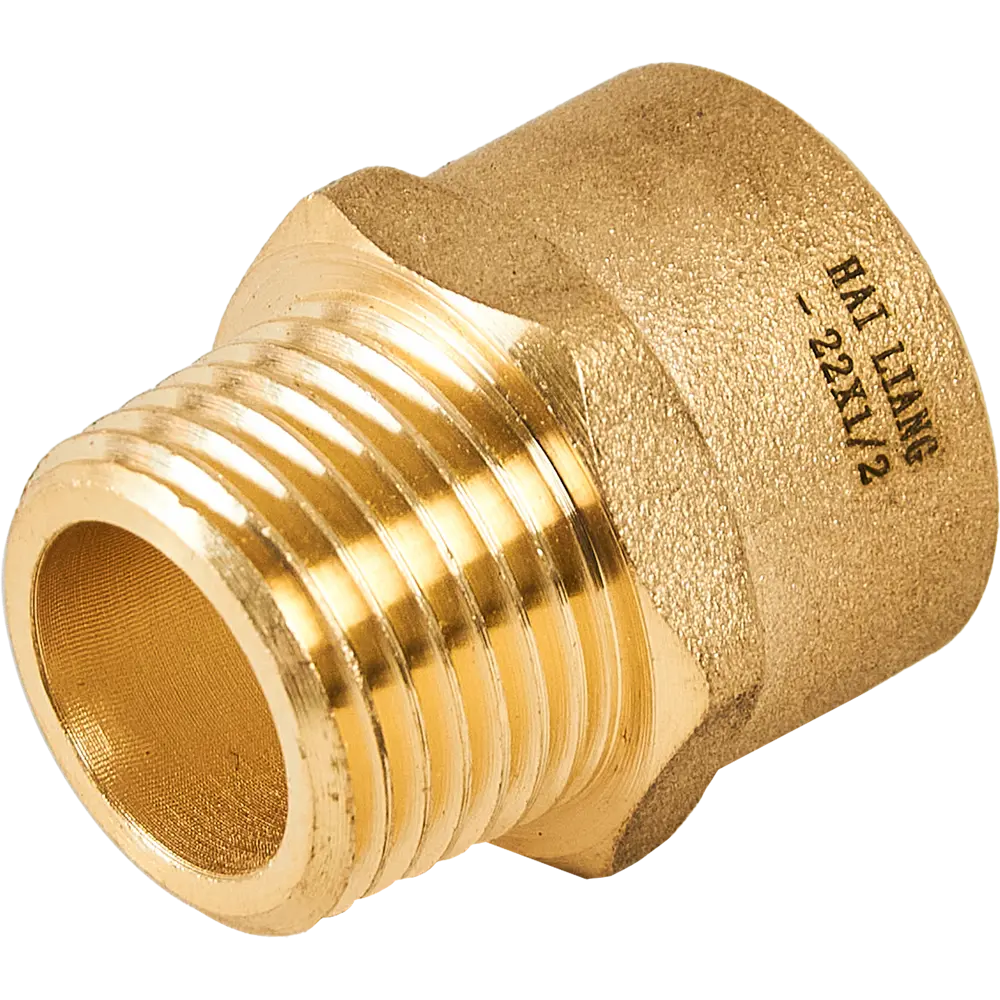 Муфта переходная Hailiang ø1/2"x22 мм наружная резьба медь STLM-2174465