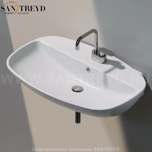 ND5081.9016 Подвесная раковина настенная прямоугольная Ceramica Flaminia Nuda белая