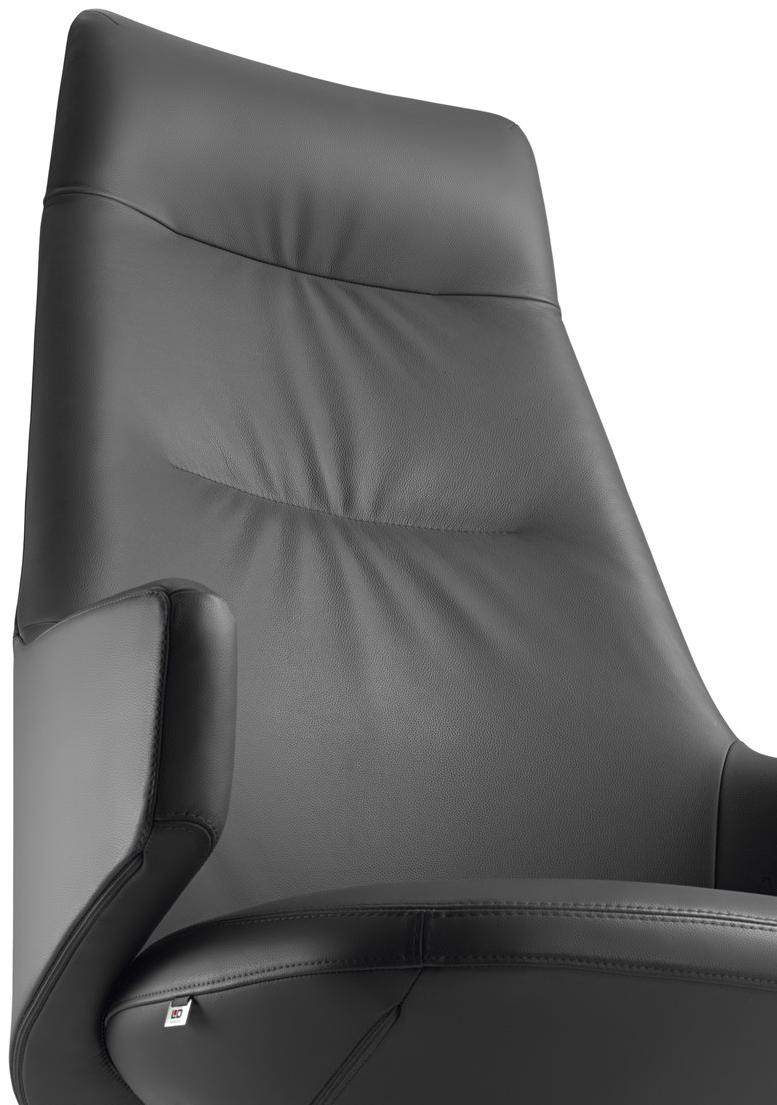 LD Seating Кожаное кресло для руководителя с подголовником Melody lounge Xl-br-sys, fw - Вид №2
