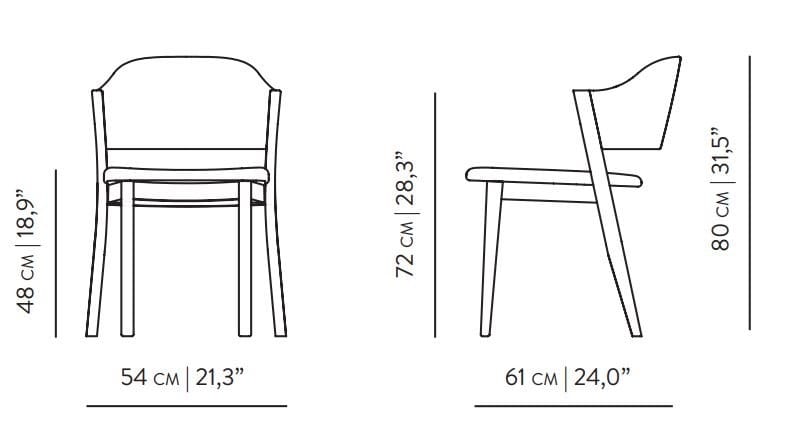 Штабелируемый стул из ткани Wewood Caravela ARCH-00032927 - Вид №8