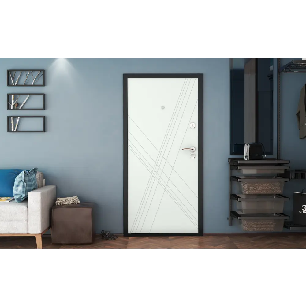 Дверь входная металлическая Оптим 98x205 см правая цвет белая графика DOORHAN STLM-2205706 - Вид №7