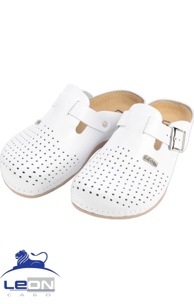 61962 Сабо "Leon" мужские белые LEON  Медицинская обувь  размер 43 