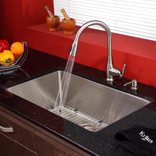 KHU100-30-KPF2230ORB-KSD30ORB Накладная раковина на столешницу  прямоугольная Krausru  - Вид №3