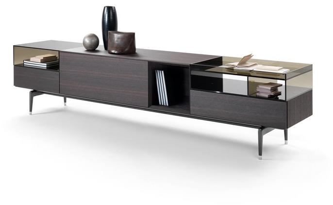 Flexform Комод из дерева и стекла с откидными дверцами sun-id-1467490 - Вид №2