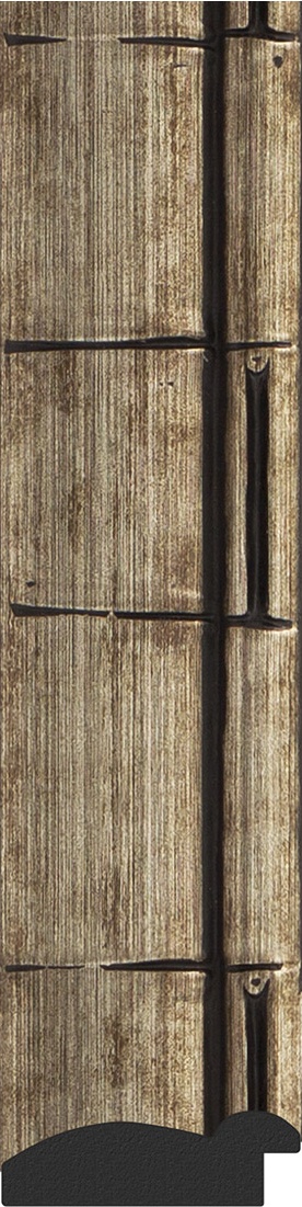 BY 6347 Зеркало напольное с гравировкой в багетной раме - серебряный бамбук 73 mm EVOFORM Exclusive-G floor - Вид №3