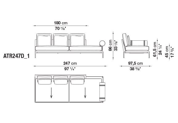 Кожаный диван B&B Italia Атолл ARCH-00112726 - Вид №90