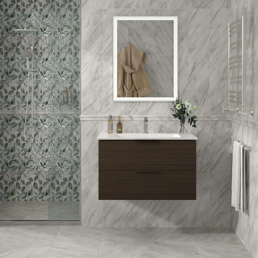 Декор настенный Kerama Marazzi Кремона VT/A587/7234 20x50 см матовый цвет белый зеленый синий STLM-2103506 - Вид №3