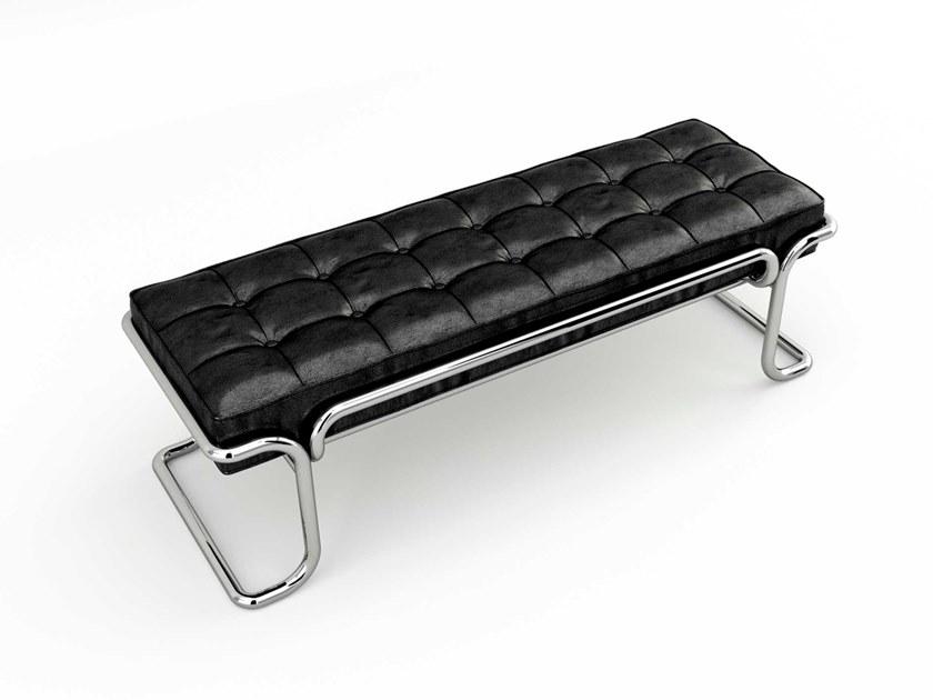 Prieto Studio Кожаная скамейка с алюминиевой конструкцией Lotus Lot004 - Вид №3