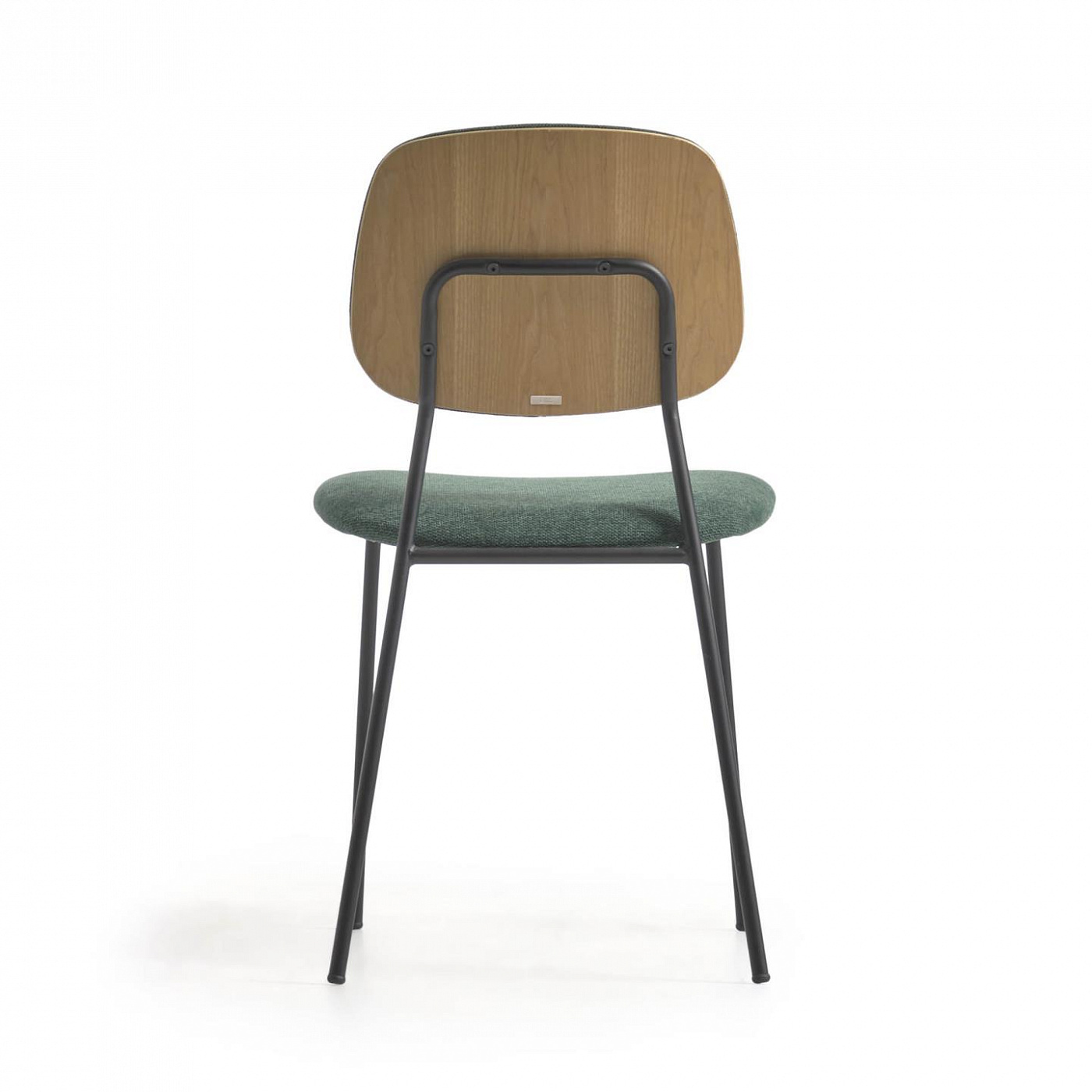 108353 Стул зеленый с дубовым шпоном и сталь с черной отделкой La Forma Benilda  - Вид №1