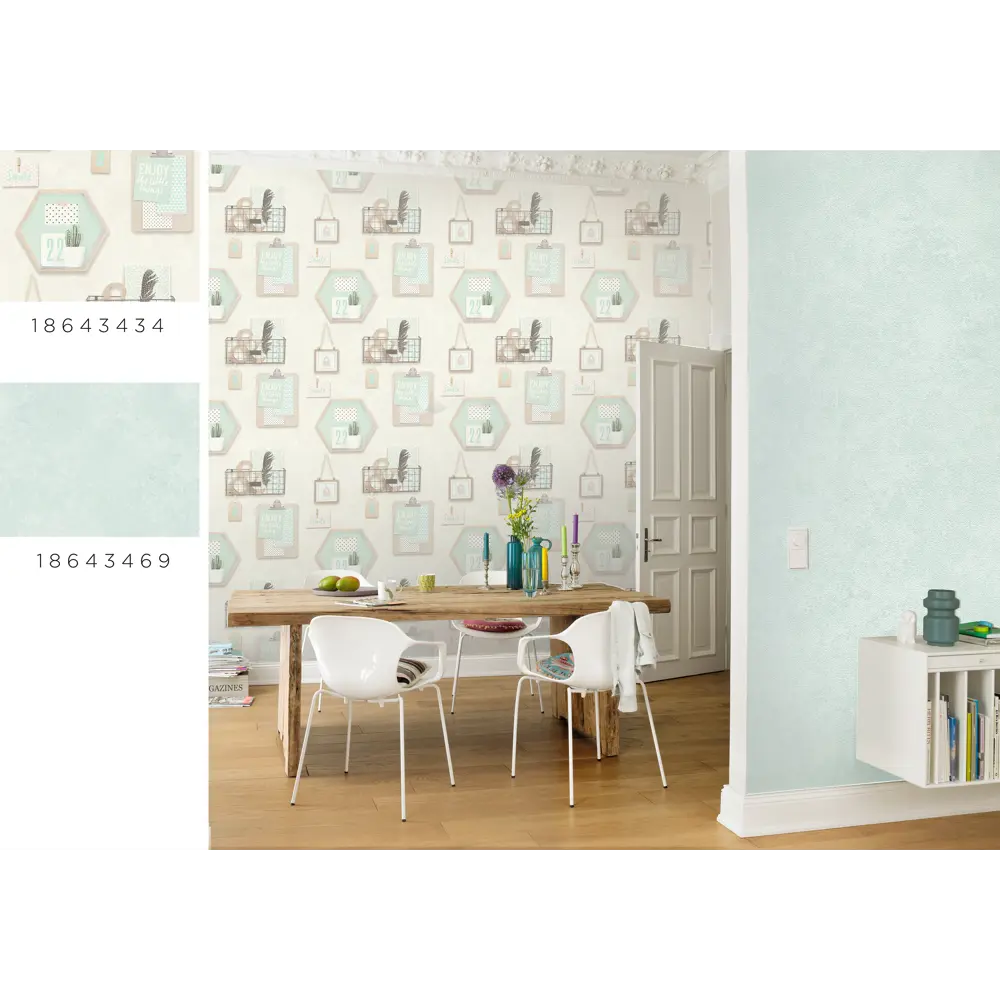 Обои флизелиновые Rasch Deco Relief зелёные 0.53 м 522051 STLM-2073189 - Вид №3