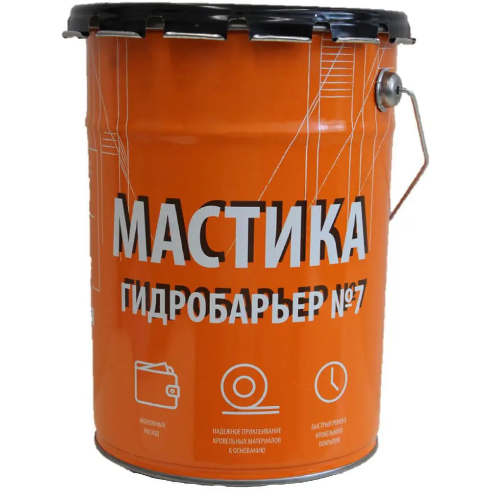 Мастика приклеивающая Гидробарьер №7 для кровли 5 кг Santreyd Не применимо STLM-2177858