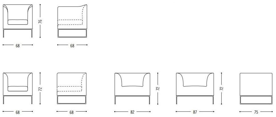 COR Кресло с мягкой обивкой Mell sun-id-1387268 - Вид №4