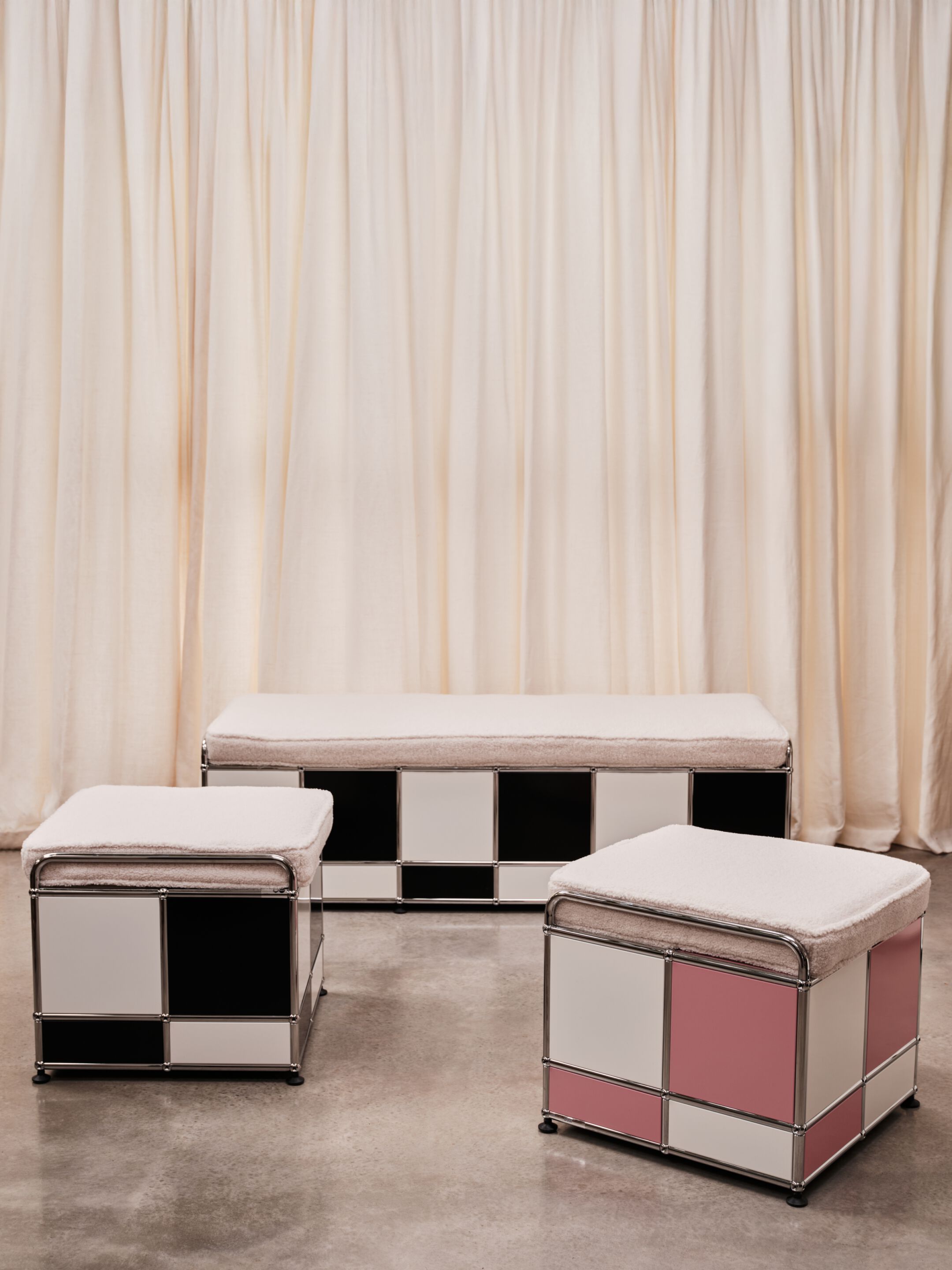 Стальной низкий стул USM TESSELLATE ARCH-00071665 - Вид №5