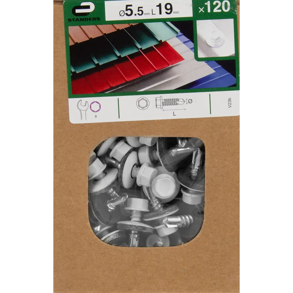 Кровельные саморезы STANDERS RAL9003 сверлоконечные белые 5.5x19, 120 штук STLM-2113938 - Вид №4
