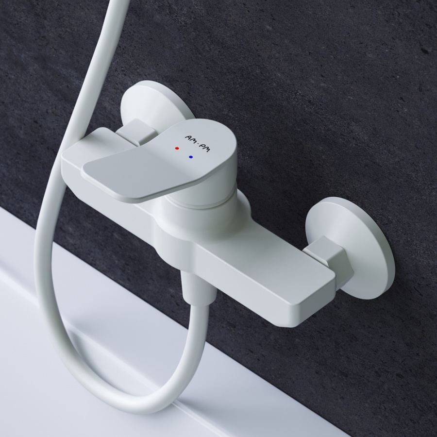 F85A20033 смеситель для душа белый шт. AM.PM X-Joy 