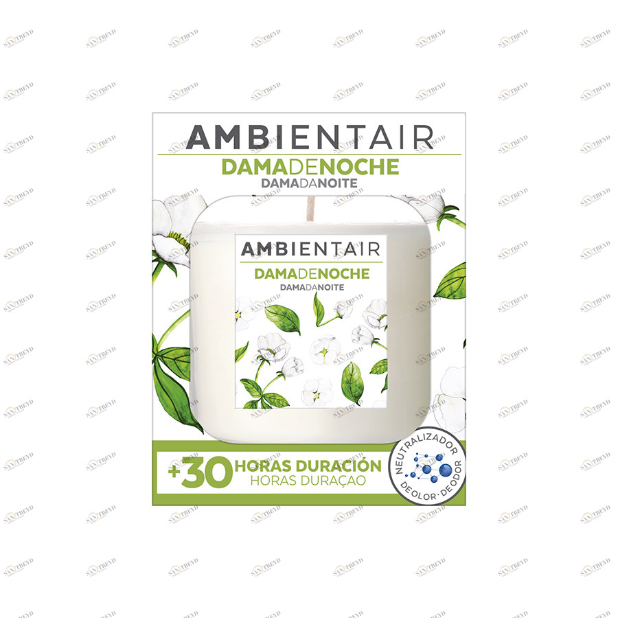 Свеча ароматическая "Весенний жасмин" AMBIENTAIR  00-3881030 Белый 