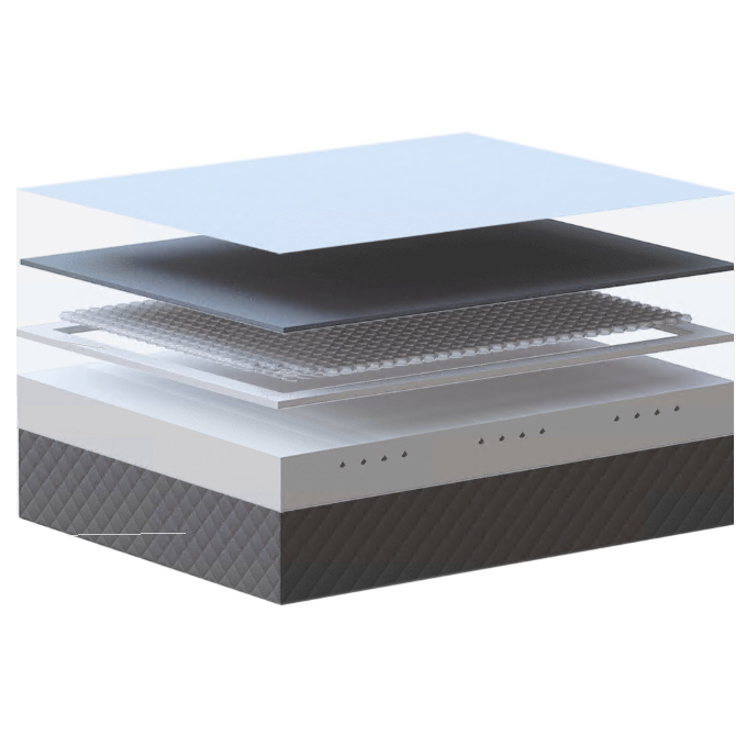 Матрас со съемным чехлом 140x200 Blue Sleep Hybrid BLUE SLEEP  131015 Белый;серый  - Вид №1