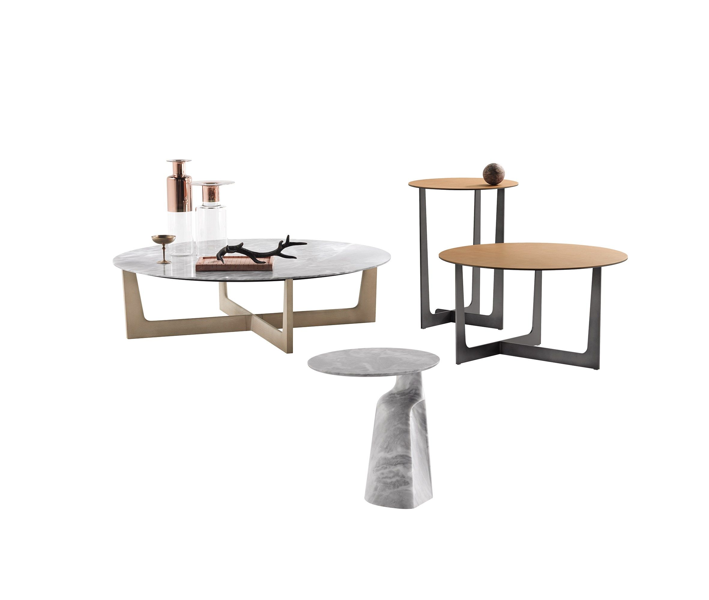 Круглый кожаный журнальный столик Poltrona Frau ARCH-00098376 - Вид №2