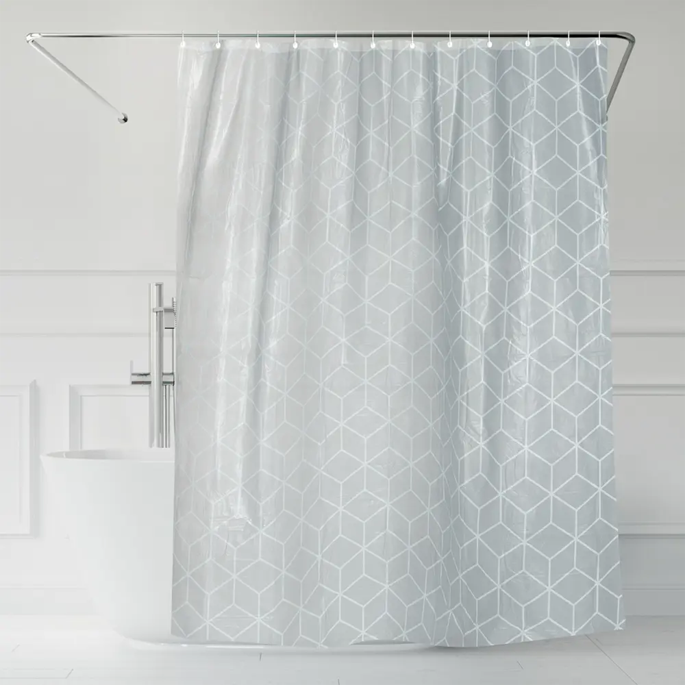 Штора для душа с кольцами Pescara 180x180 см Peva цвет серый Santreyd нет STLM-2046187