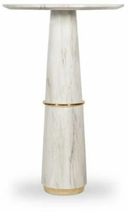 BRABBU Круглый мраморный высокий стол Agra